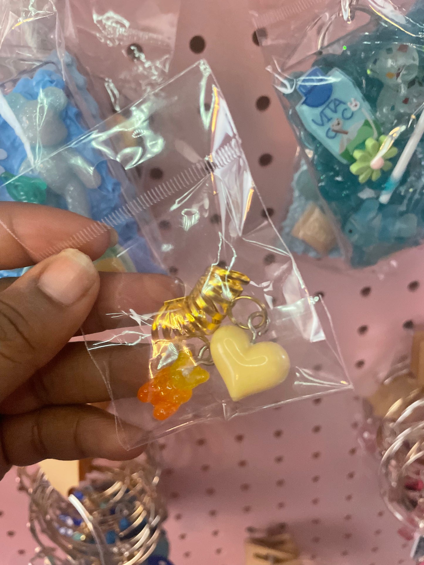 Gummy Bear ( 2 Pc Braid Charm Set )