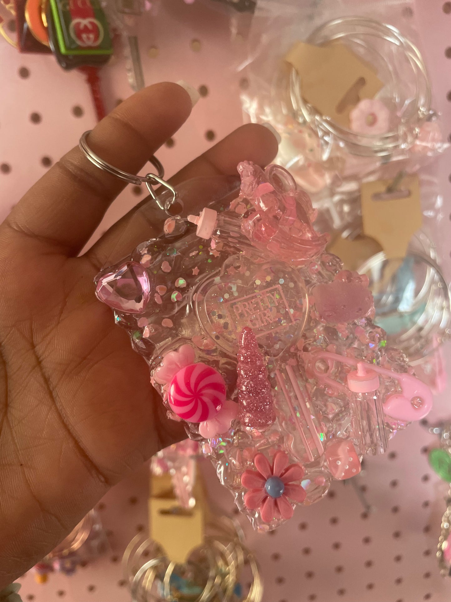 Pink 3D Keychain