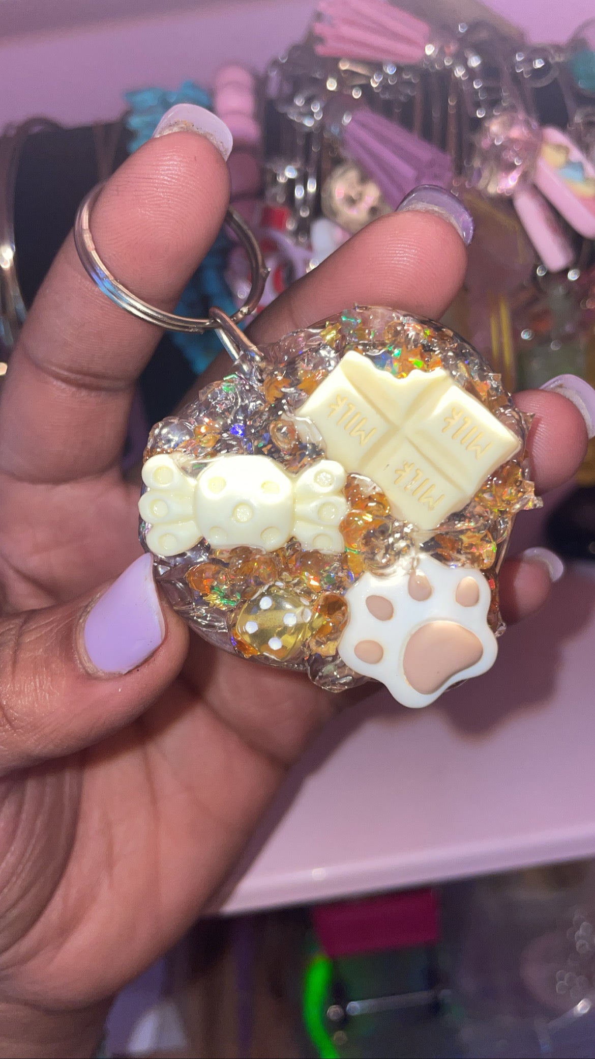 “ Sugar , Spice & Everything Nice “ I Heart Custom Keychains