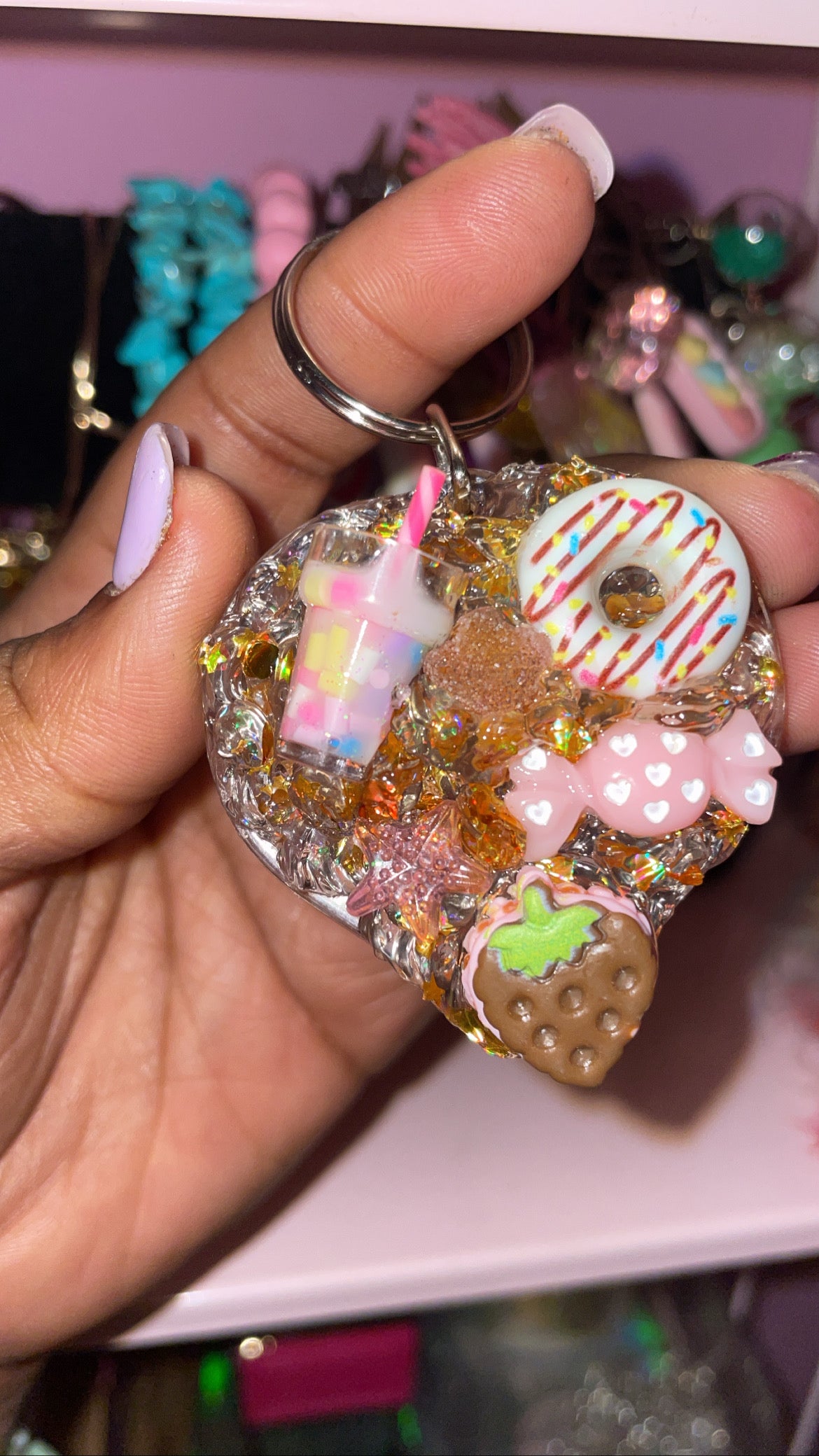 “ Sprinkle Freestyle “ I Heart Custom Keychain