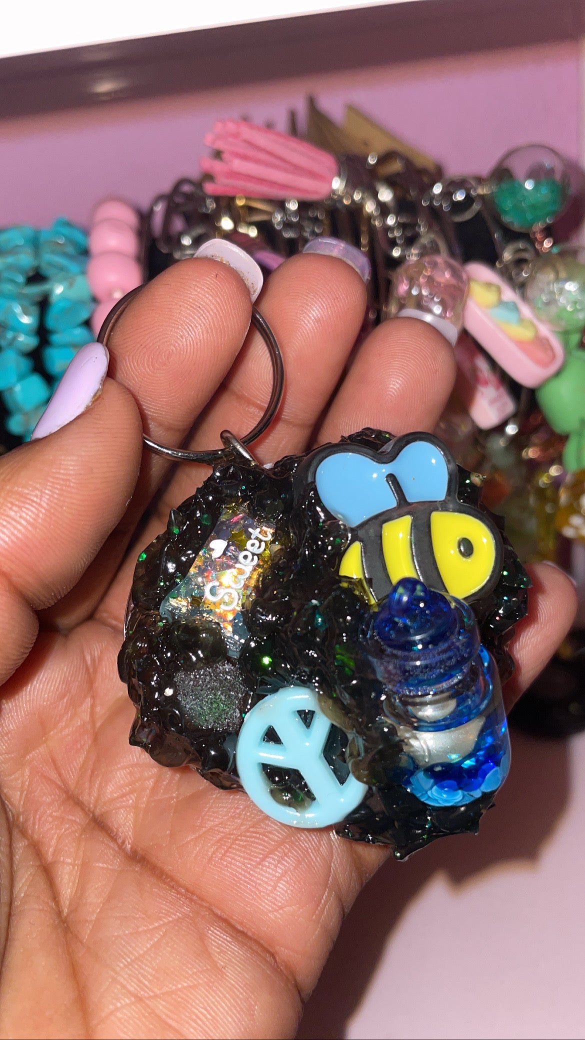 “Beeautiful” I Heart Custom Keychains