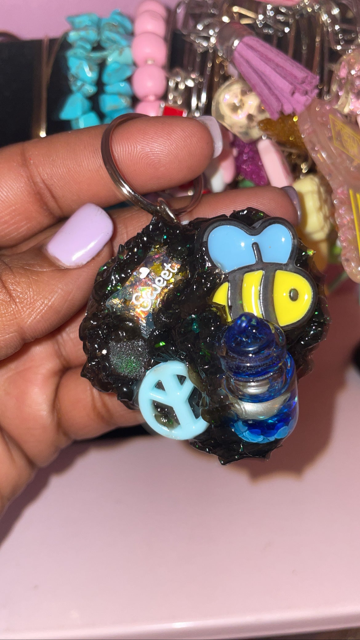 “Beeautiful” I Heart Custom Keychains
