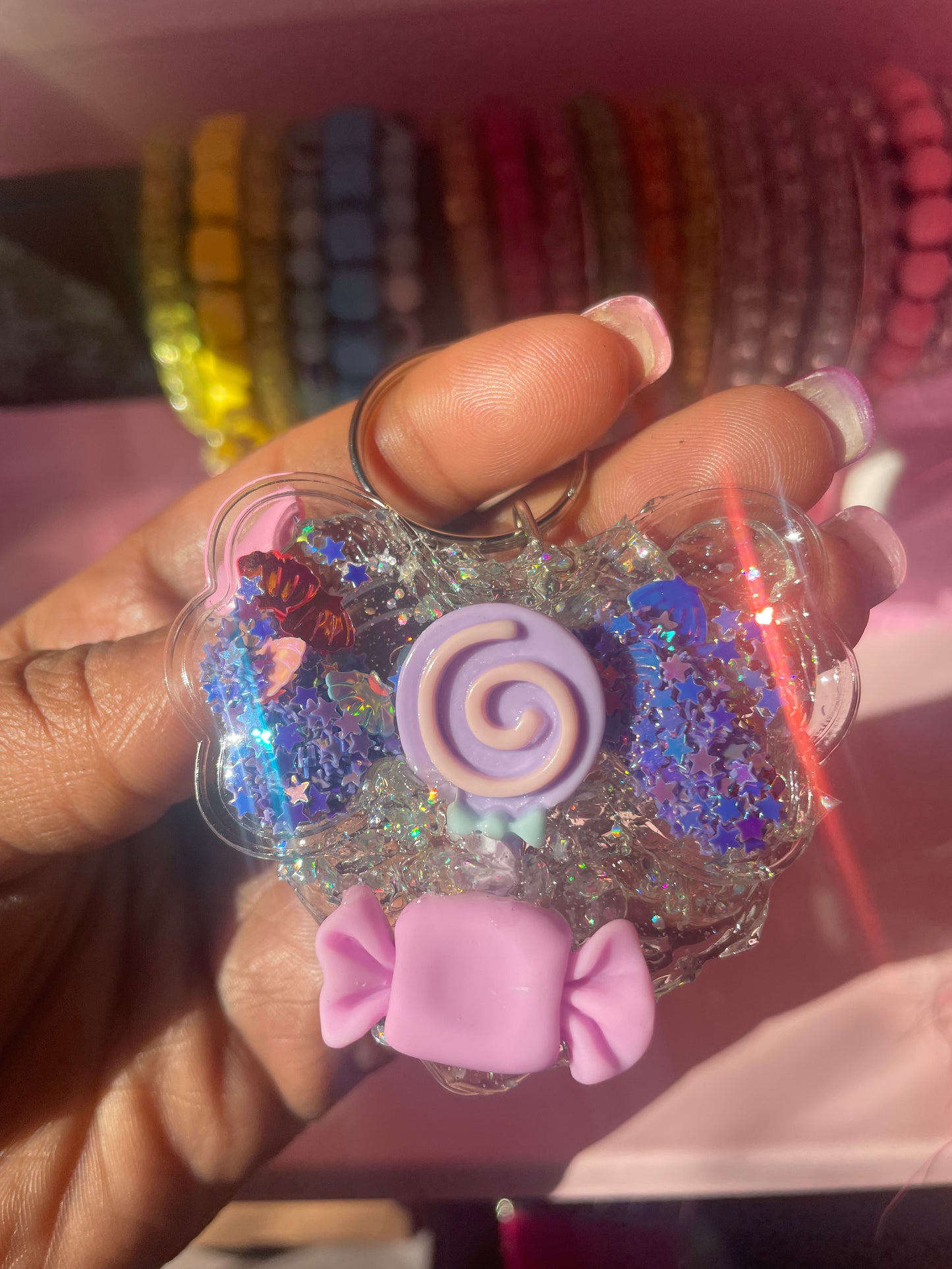 Purple Shaker | I Heart Custom Keychain
