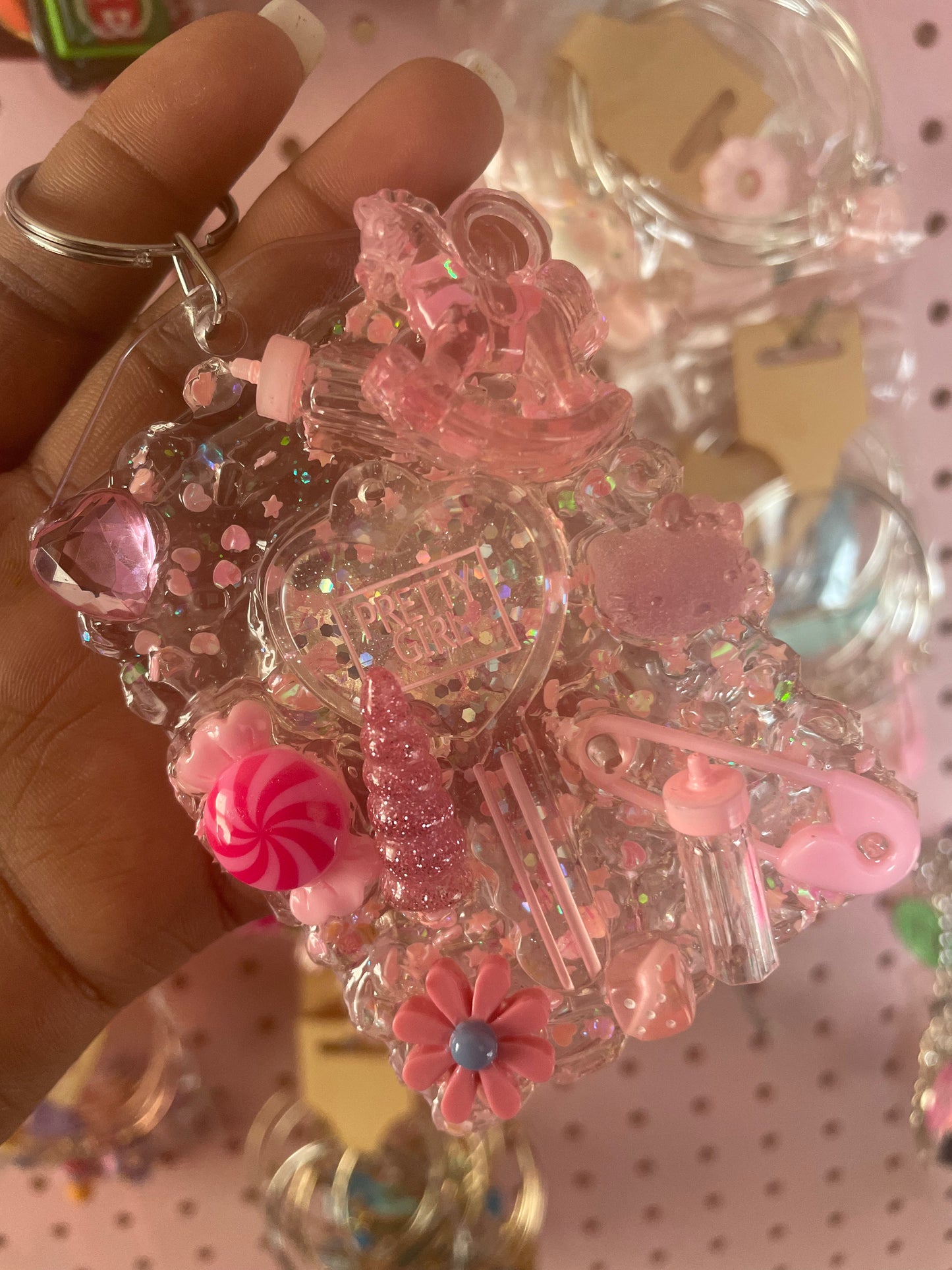 Pink 3D Keychain