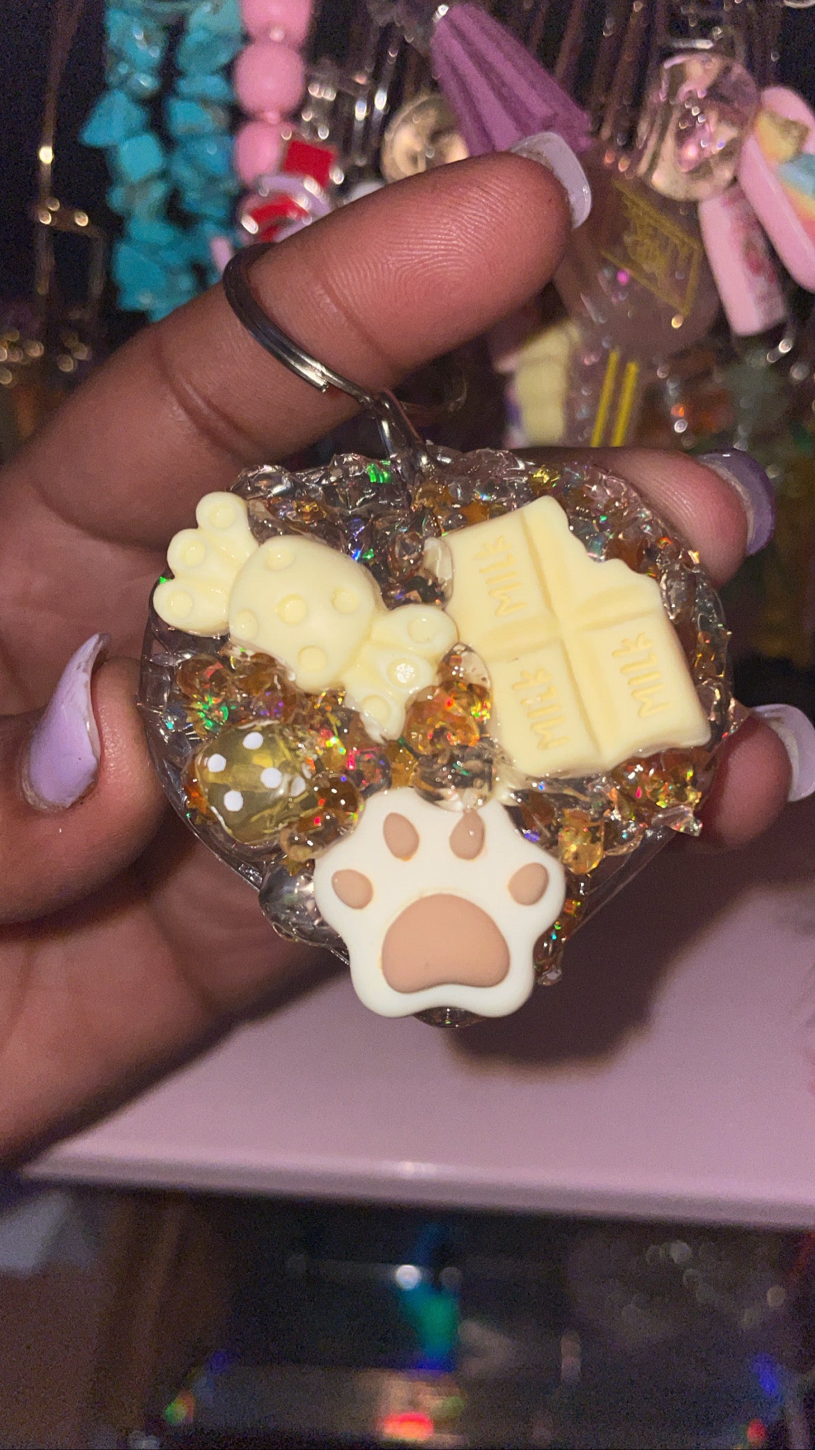 “ Sugar , Spice & Everything Nice “ I Heart Custom Keychains