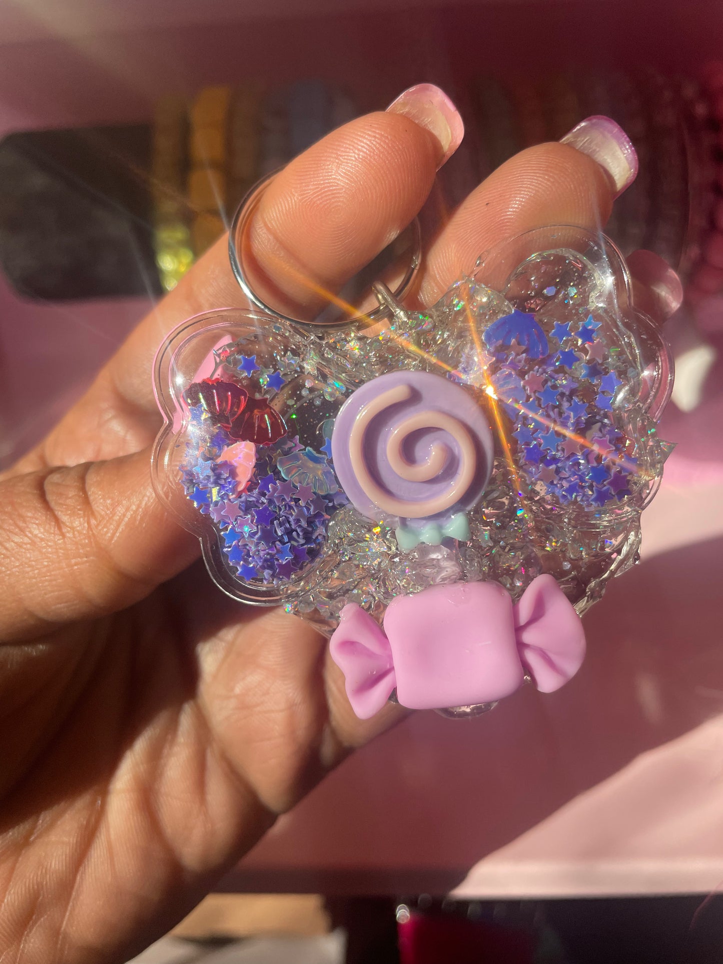Purple Shaker | I Heart Custom Keychain