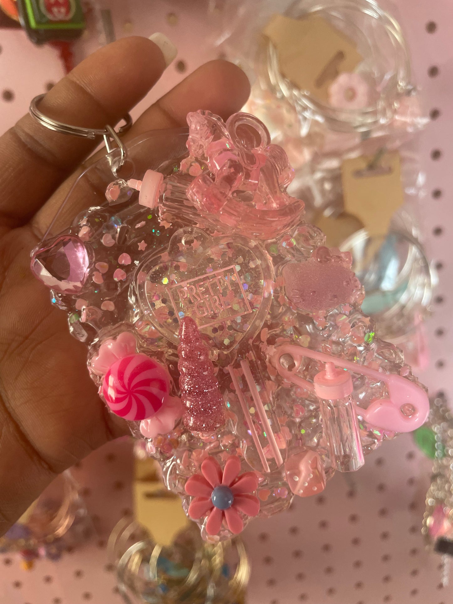 Pink 3D Keychain