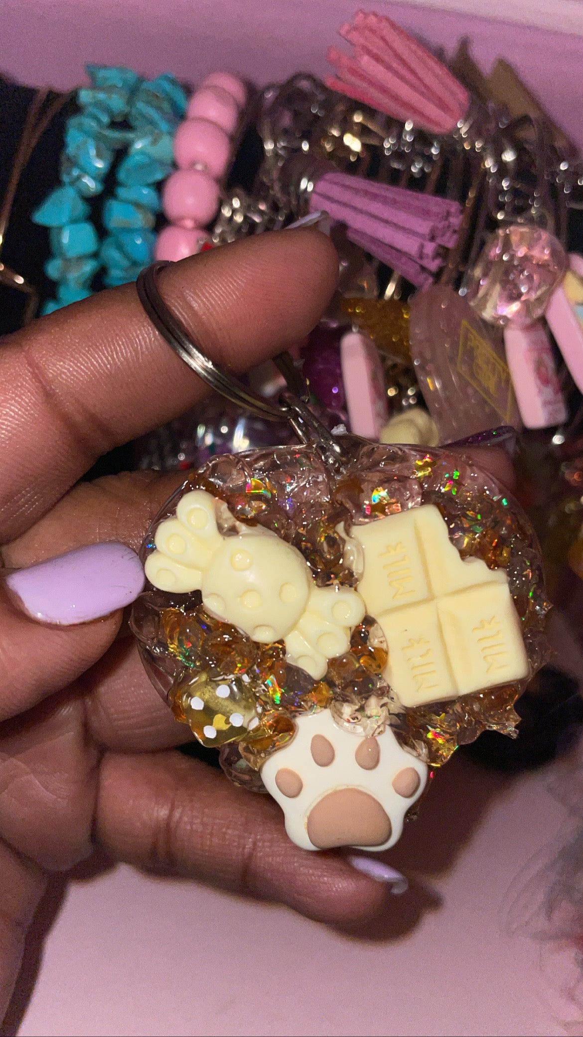 “ Sugar , Spice & Everything Nice “ I Heart Custom Keychains