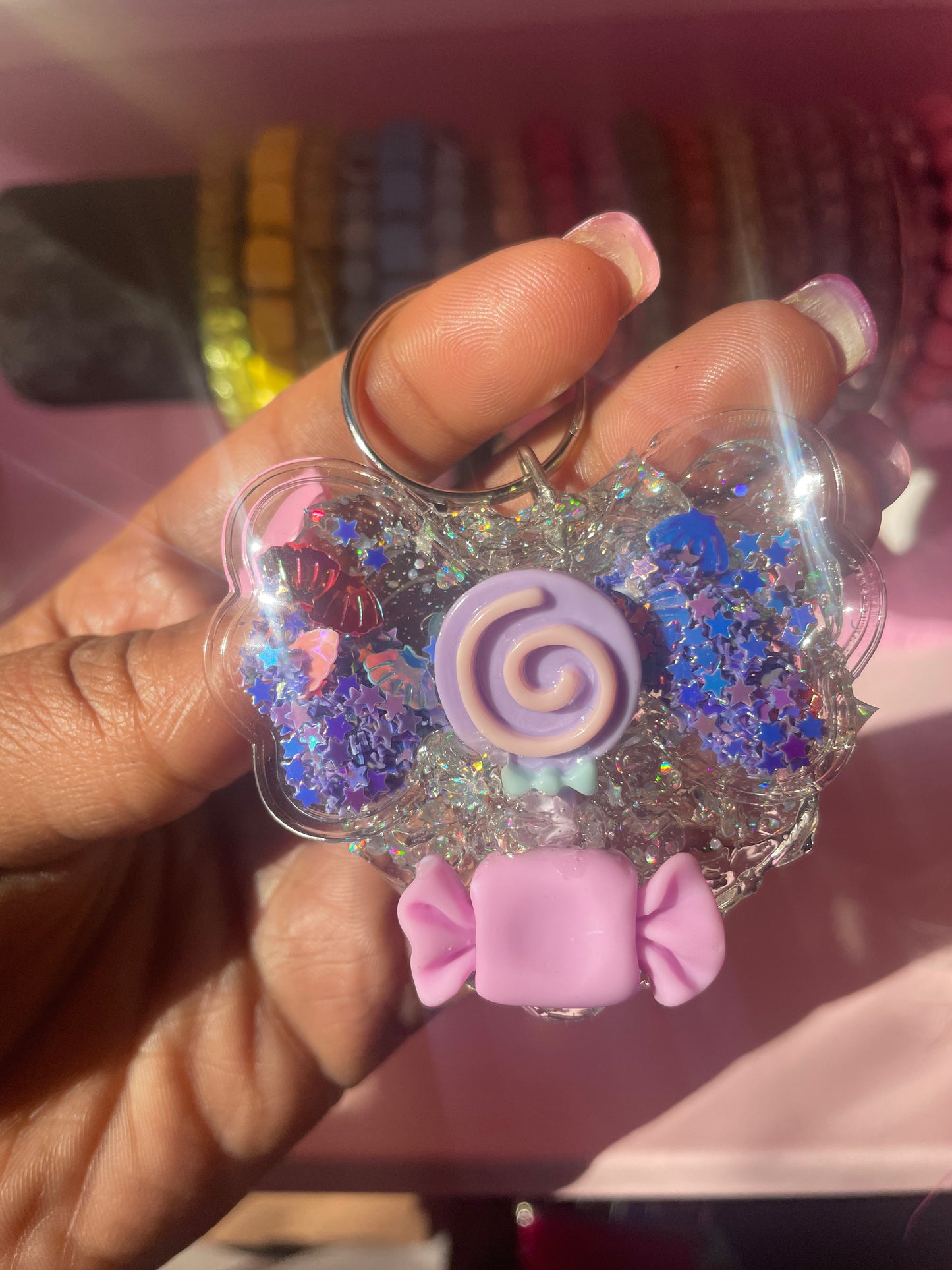 Purple Shaker | I Heart Custom Keychain