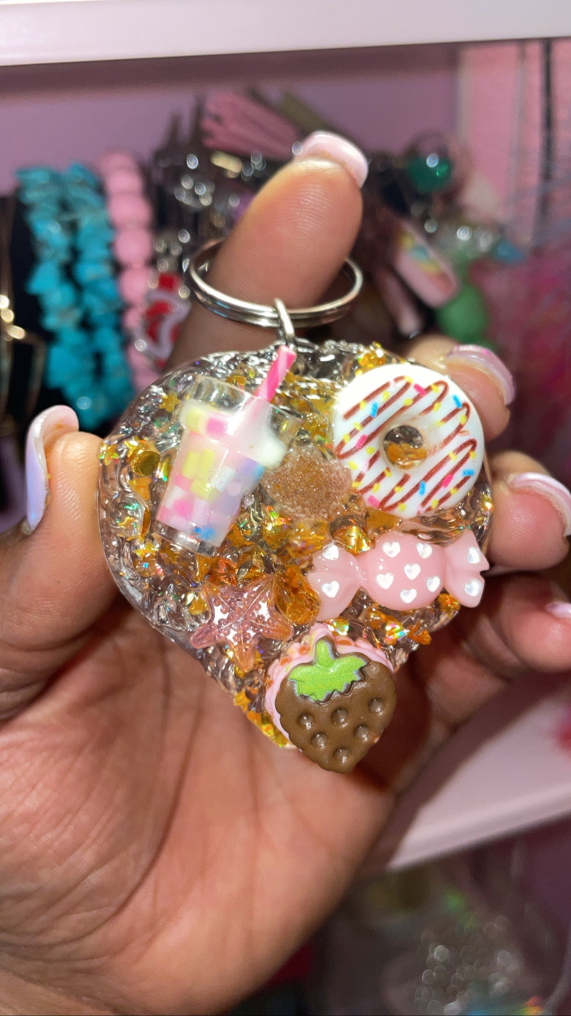 “ Sprinkle Freestyle “ I Heart Custom Keychain