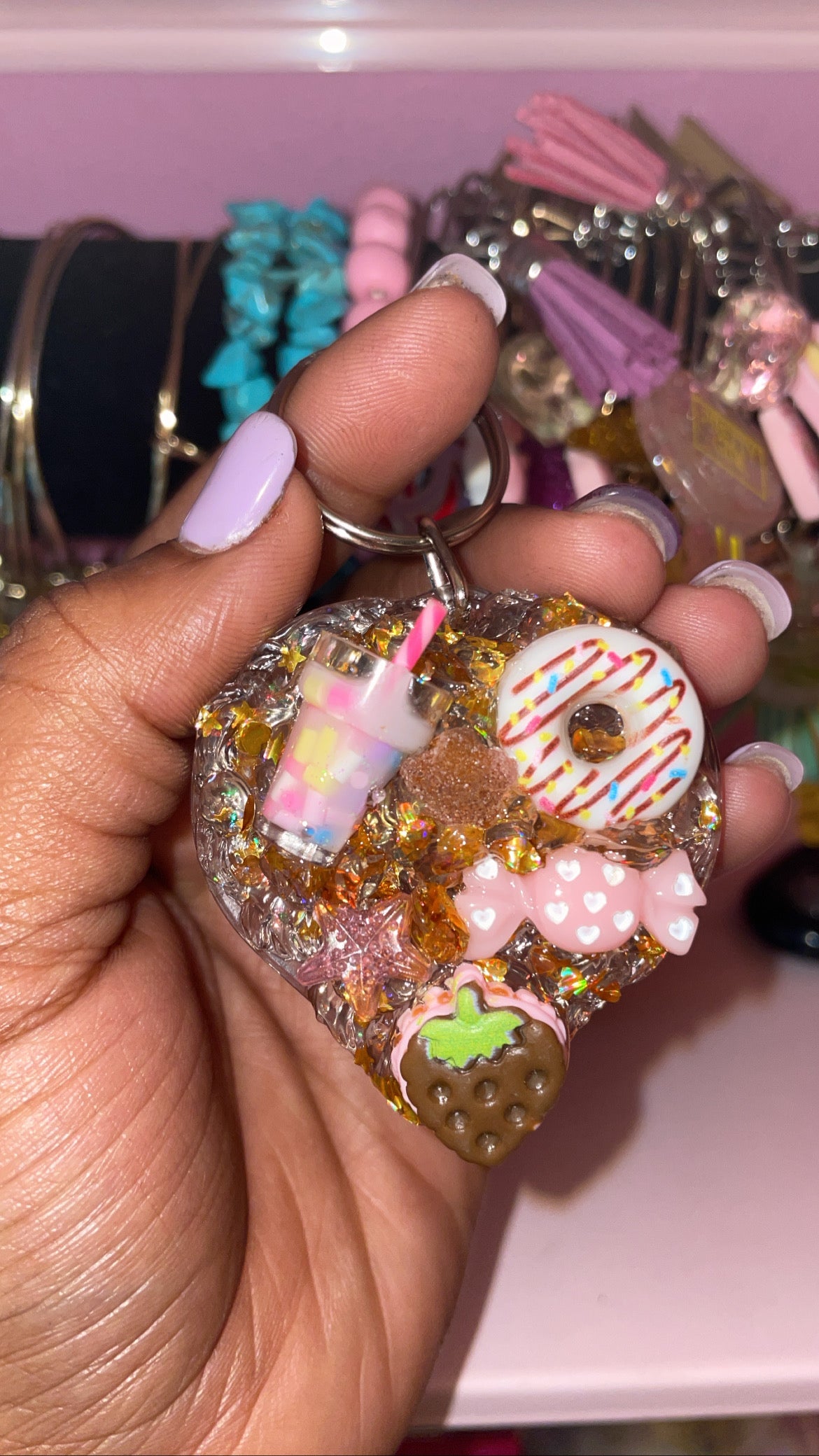 “ Sprinkle Freestyle “ I Heart Custom Keychain